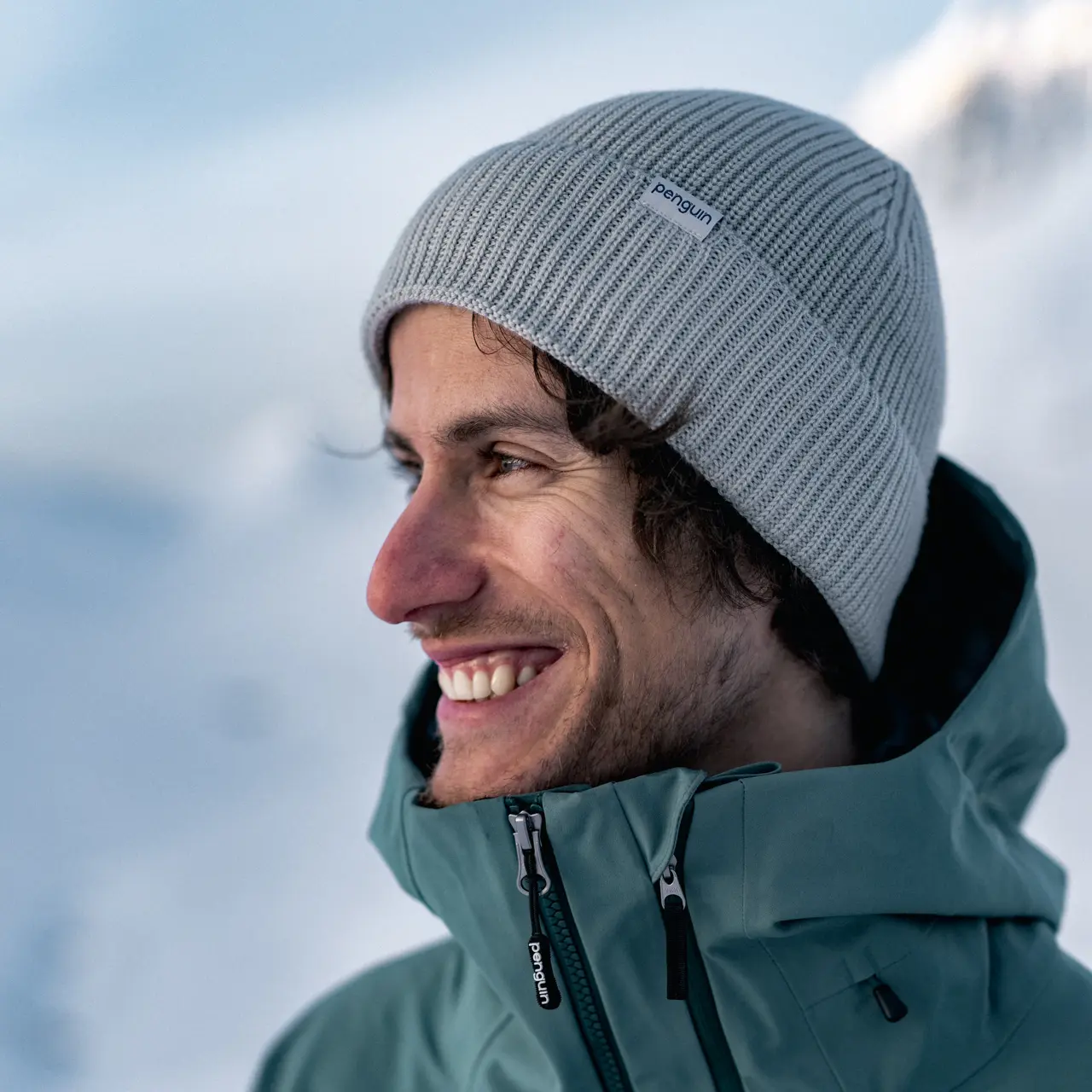 Penguin Merino Mütze Grau