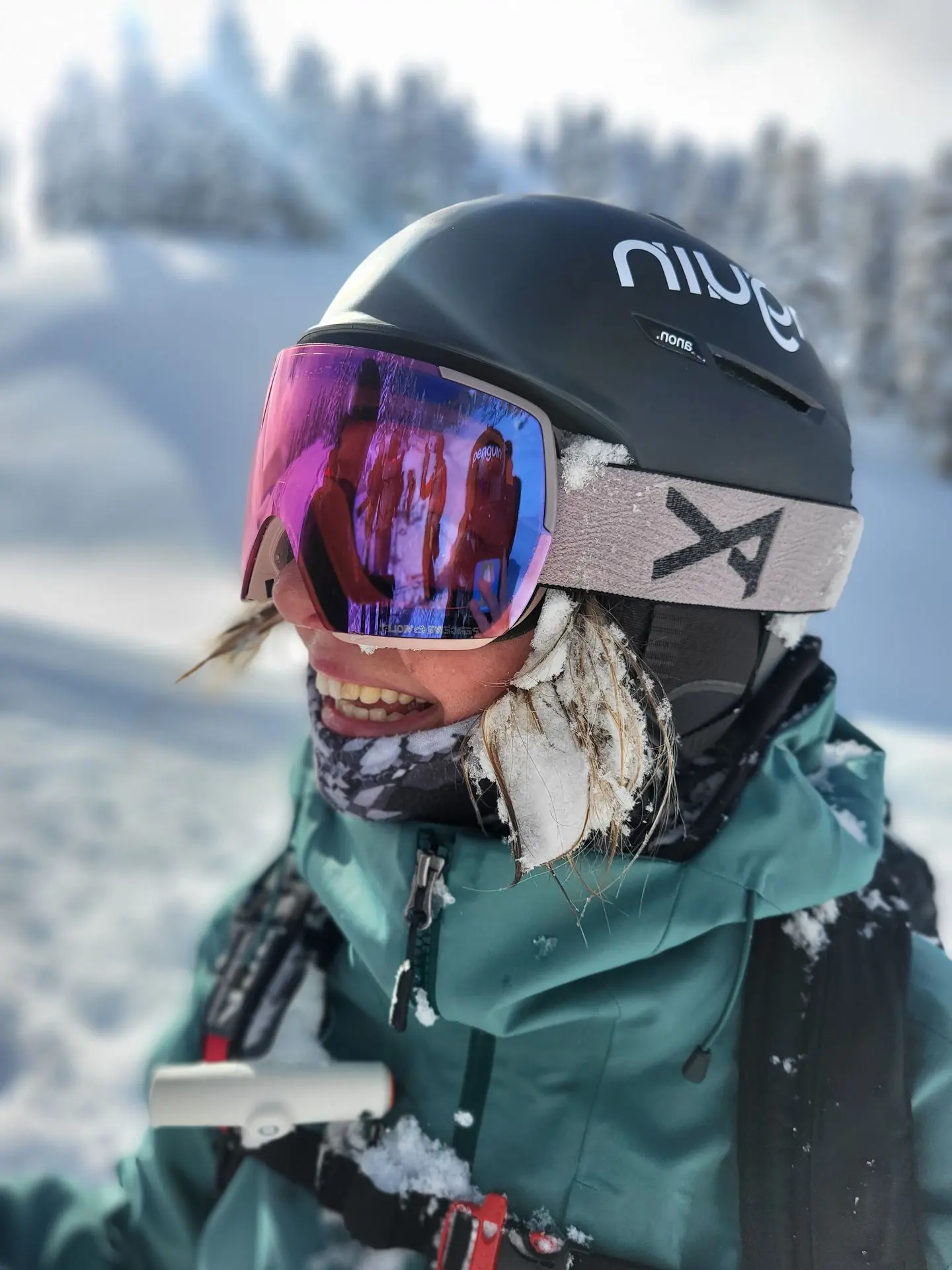 Freeride Portret Woman big smile