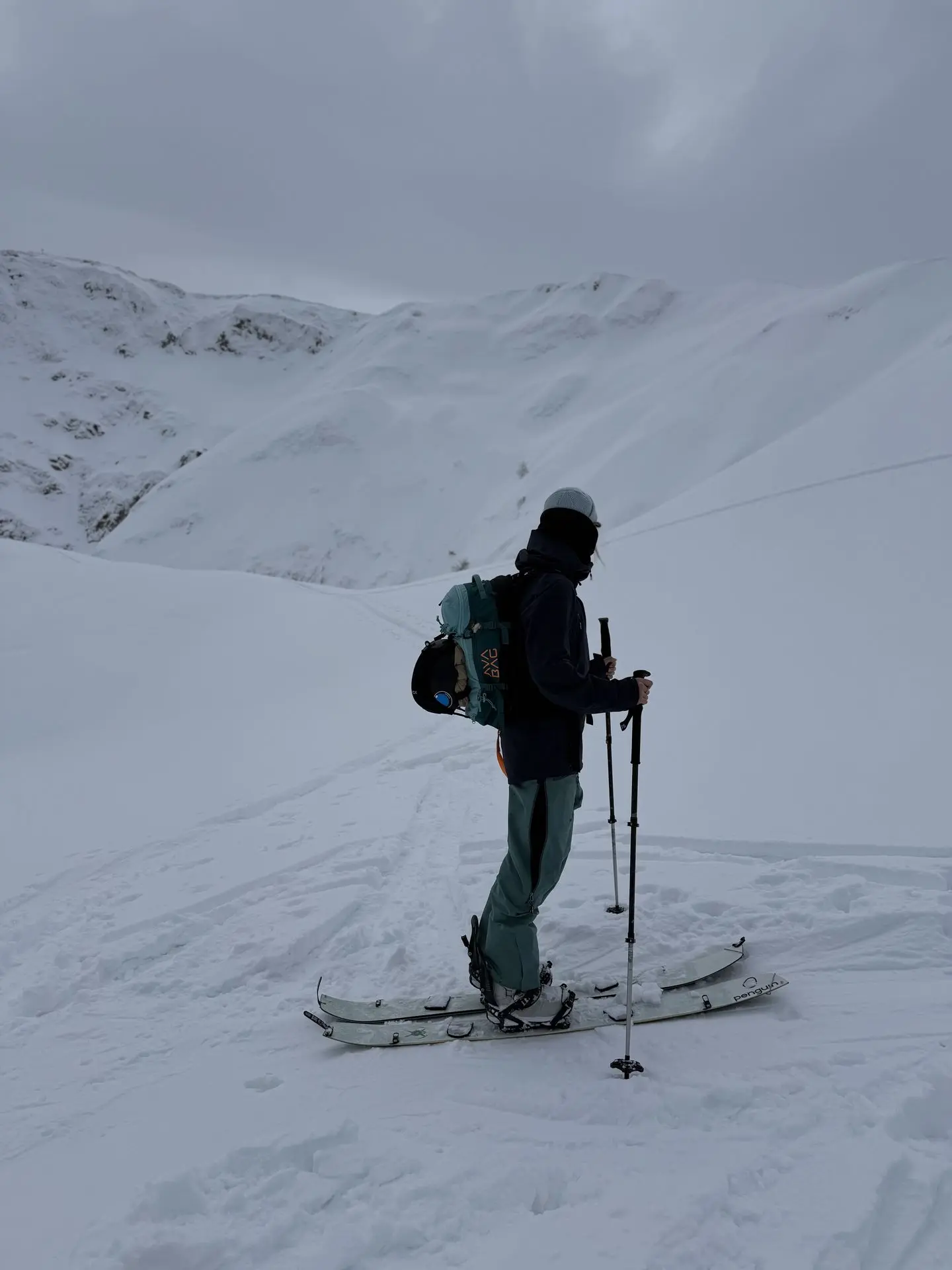splitboard tour view