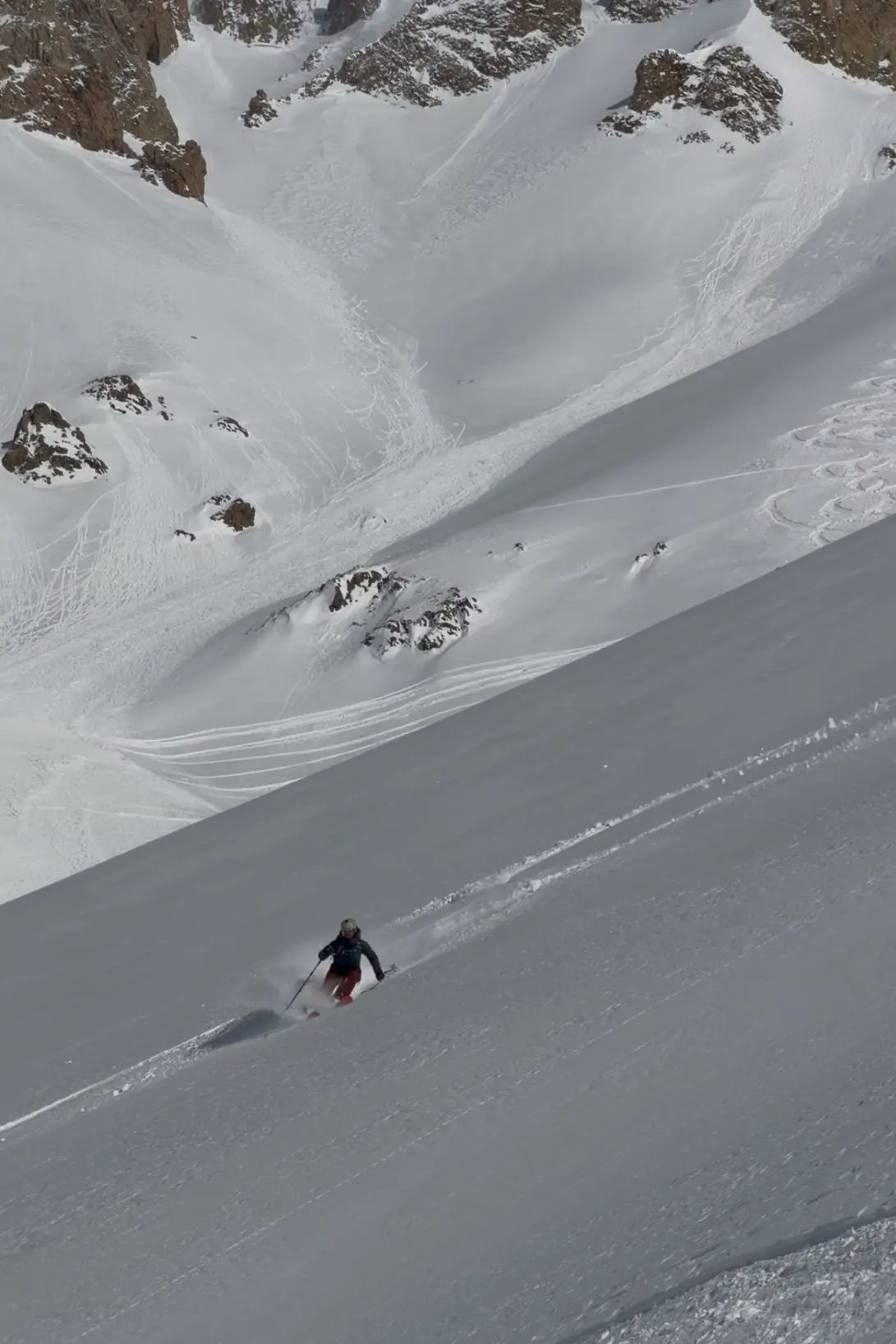 First line skiing Freeriding