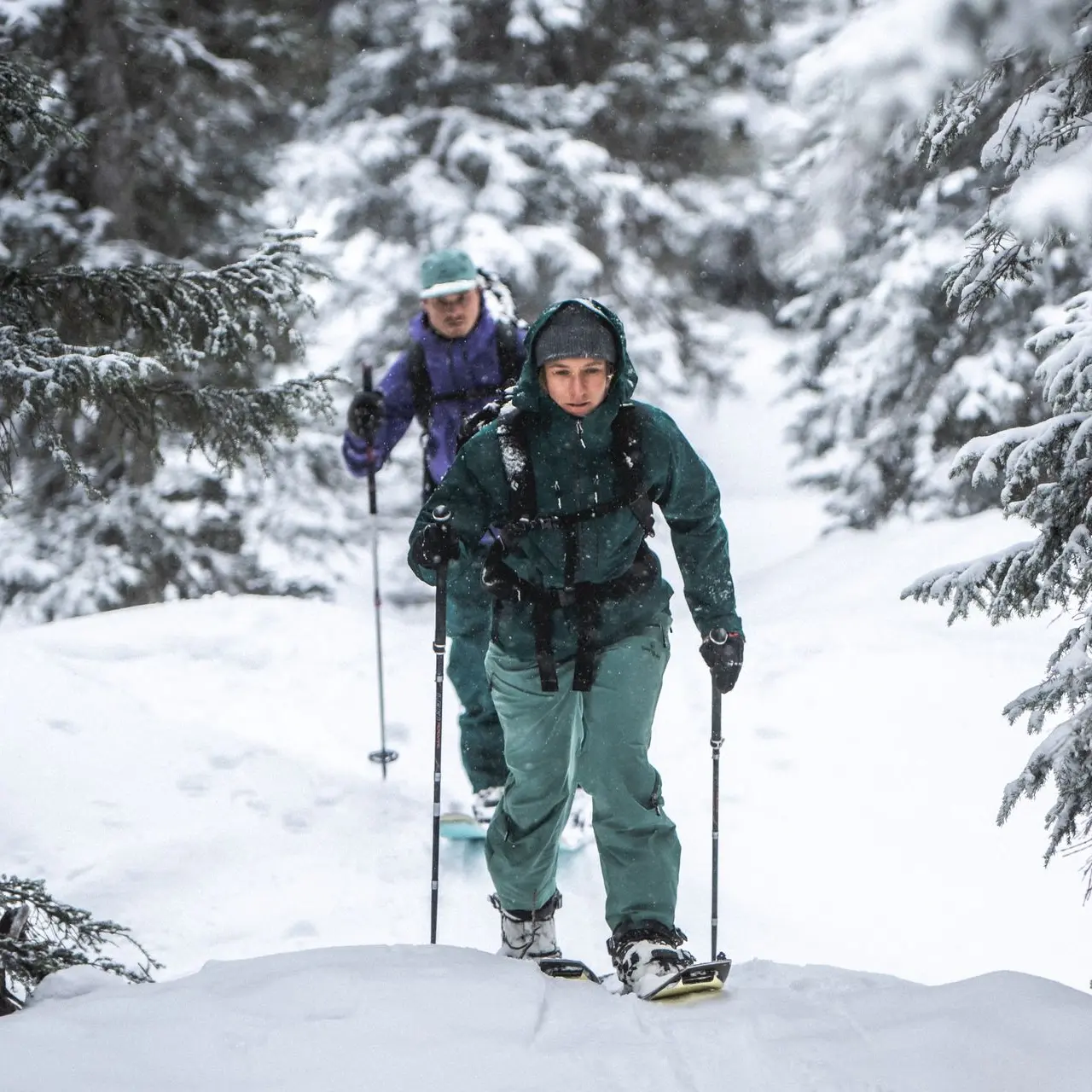 Skitouring in the snow Shells