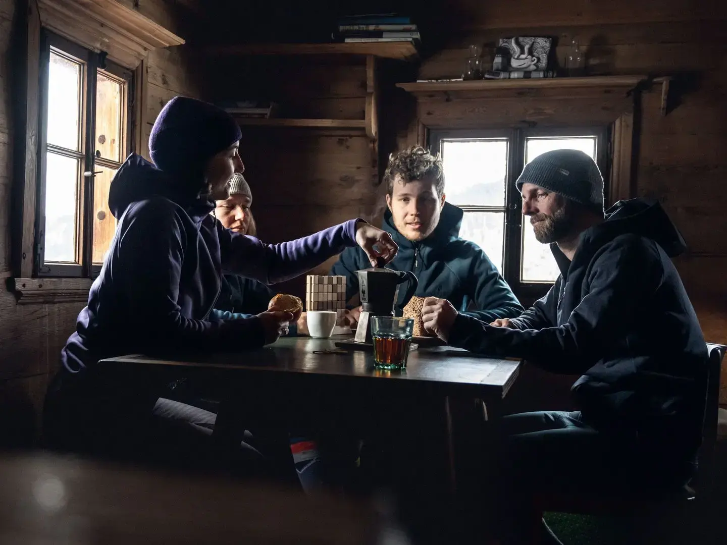 Penguin Hoodie Beanie Hütte Feeling