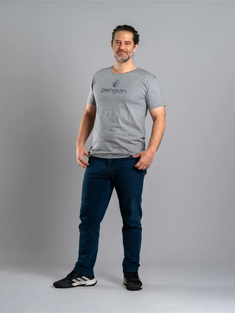 358-3-penguin-Unisex-Cotton-Logo-T-shirt-Marl-Grey-RGB2.webp