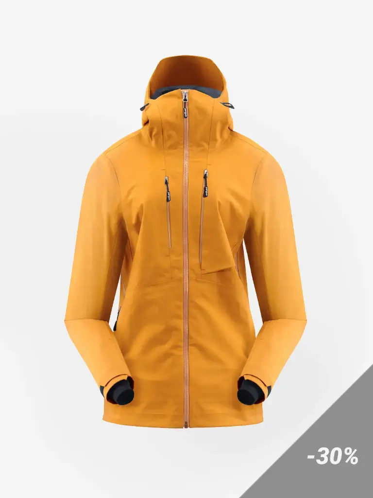 Frauen 3 Lagen Dermizax Shell Jacke Curry Gold