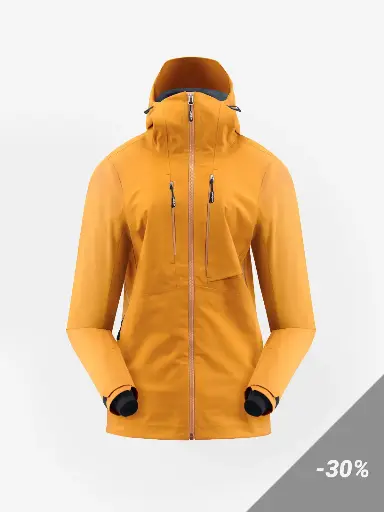 Frauen 3 Lagen Dermizax Shell Jacke Curry Gold
