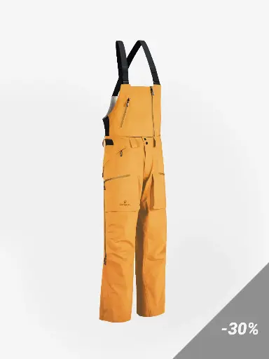 Männer 3 Layer Dermizax Shell (Latz-) Hose Curry Gold